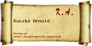 Kuczkó Arnold névjegykártya